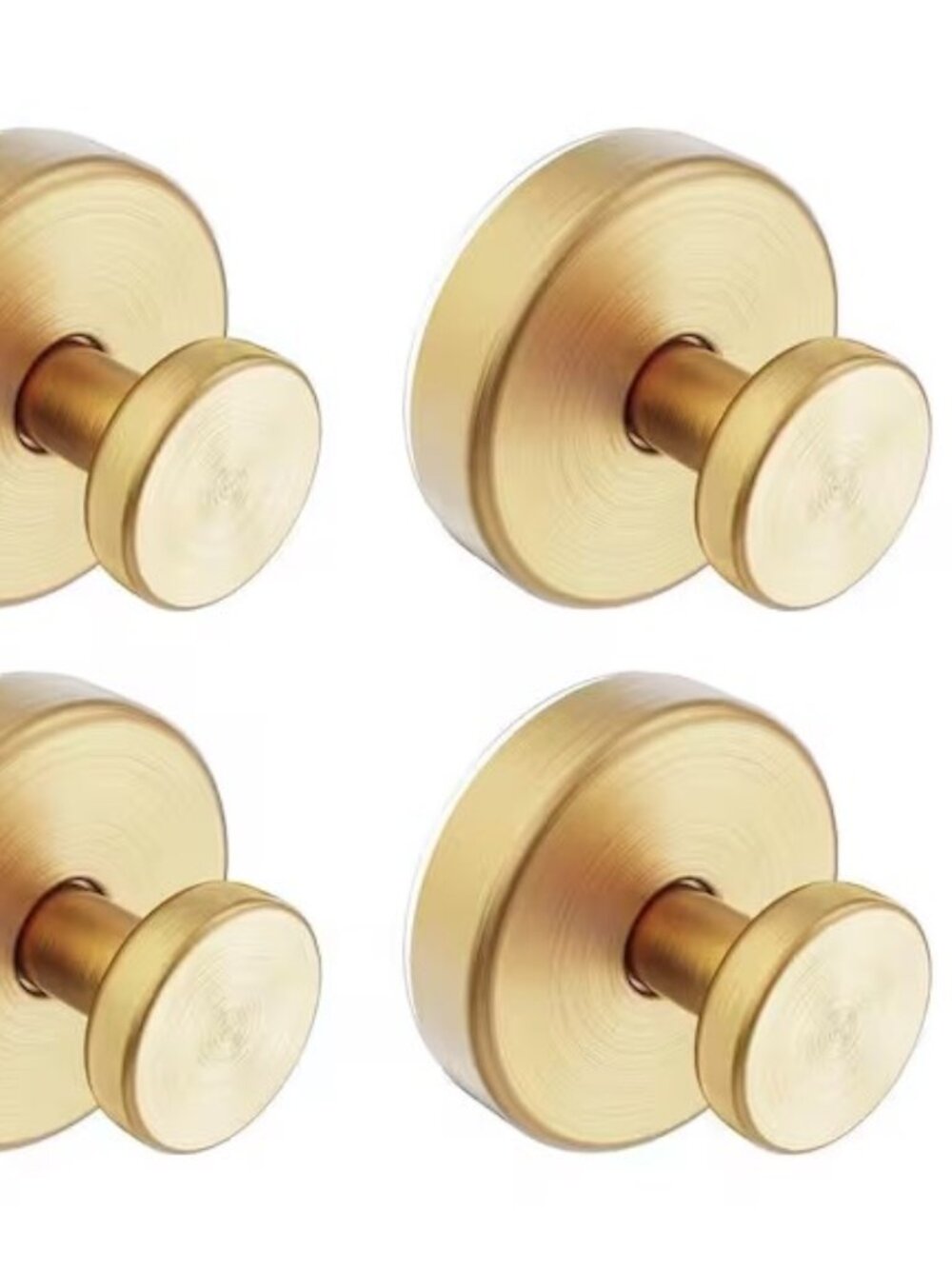 Smcca 4 Pcs Suction Cup Hooks, Gold